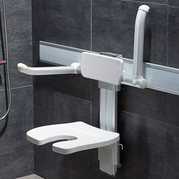adjustable shower seats with foldable arms